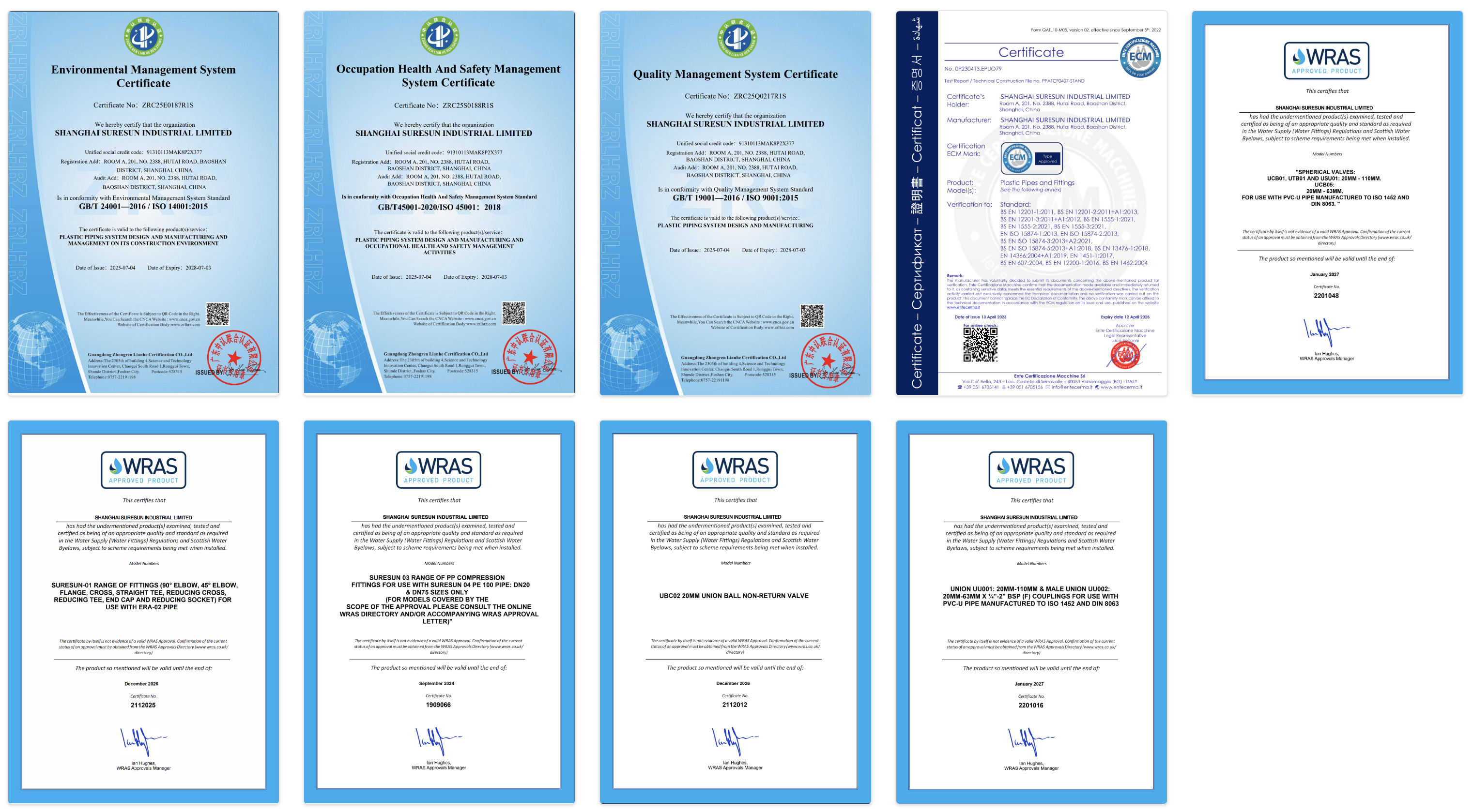 Certificates
